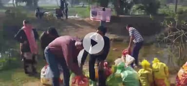 टीकमगढ़: टीकमगढ़ में जन अभियान परिषद द्वारा मानिकपुरा नाले पर बोरी बंधान किया गया