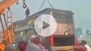 नानपारा: नानपारा में बस जानवर से टकराकर पलटी, हादसे में 5 यात्री घायल, पंजाब से श्रावस्ती जा रही थी बस, घायलों का इलाज जारी