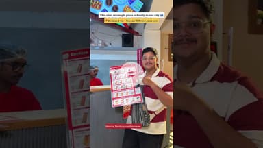 Finally Rectizzaa in Prayagraj 🍕 #prayagraj #ytshorts #rectanglepizza