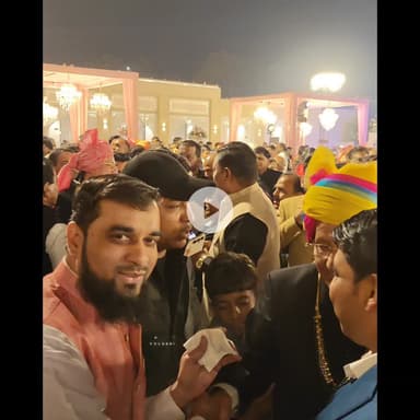 जयपुर में पूर्व मंत्री और विधायक जनाब शांति कुमार धारीवाल जी के पौत्र जनाब गर्वित धारीवाल जी के शादी समारोह में....