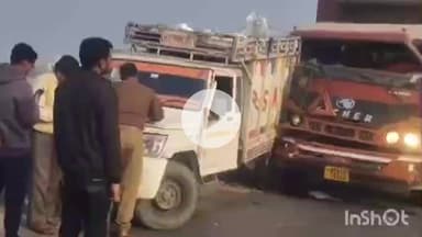 शाहजहांपुर: हरदोई बाईपास पर खड़ी पिकअप में कंटेनर की टक्कर, चालक की मौके पर हुई मौत