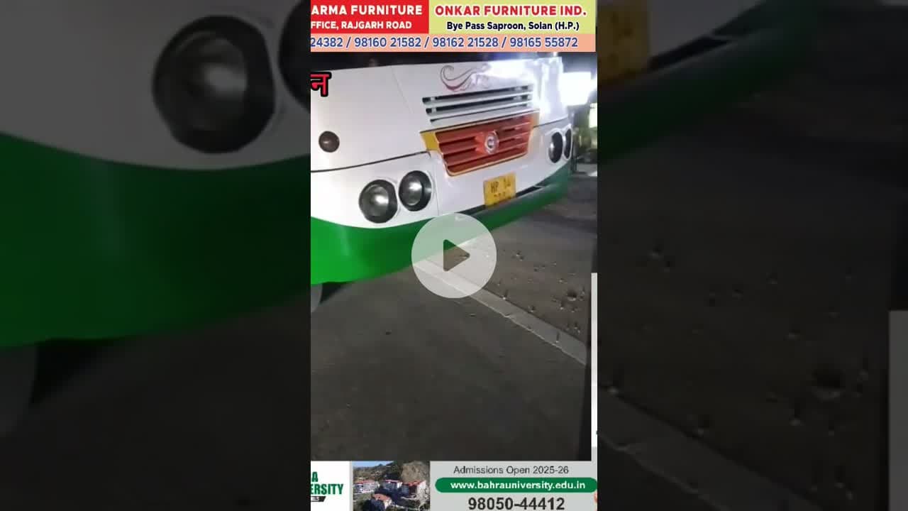 nh 5 पर शिवालय मंदिर सलोगड़ा के पास बस के टायर के नीचे आई बाईक #solan #nh5 #bus #bike #accident #d
