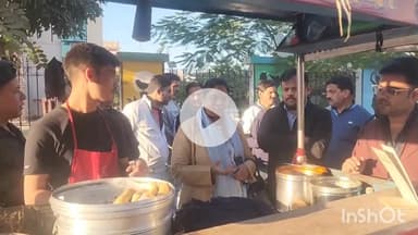 विदिशा नगर: खाद्य विभाग और नगर पालिका ने संयुक्त रूप से हॉकर्स जोन में खाद्य सामग्री की जांच की