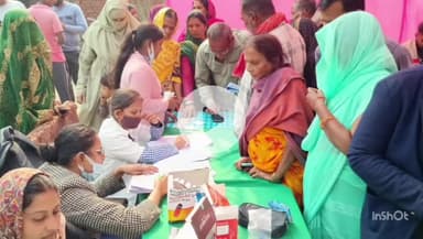 महाराजगंज: भुवना गांव में स्वास्थ्य शिविर का आयोजन, मरीजों का हुआ स्वास्थ्य परीक्षण