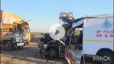 मालथोन: नेशनल हाईवे झीकनी घाटी के पास भीषण सड़क हादसे में चार पुलिसकर्मियों की मौत