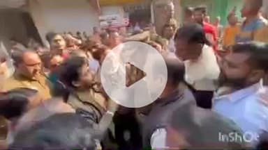 बलरामपुर: चौक बाजार में अतिक्रमण हटाने के दौरान लोगों ने किया विरोध