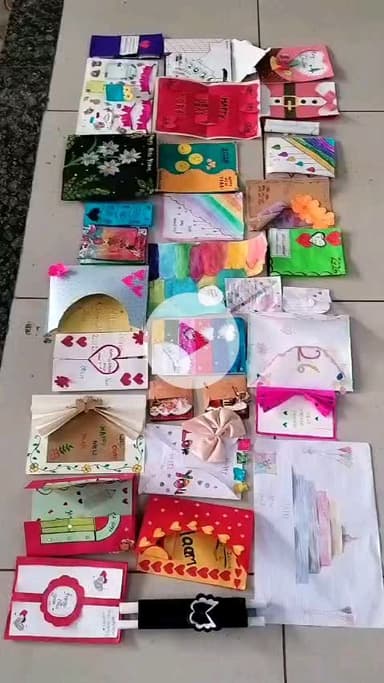 Greeting card making competition at Imperial International School Bina Kurwai Road Layara