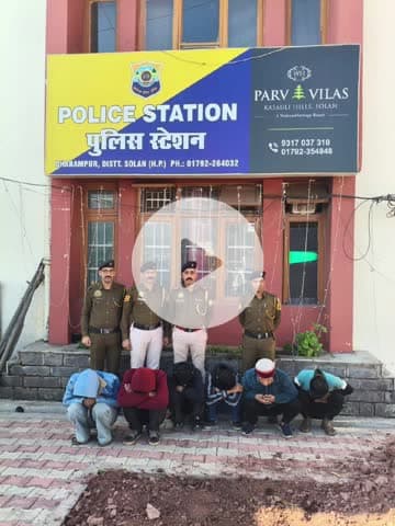 दाड़लाघाट: सुबाथु पुलिस ने रडियाणा गेस्ट हाउस पर दबिश दी, 6 व्यक्तियों से 2.47 ग्राम चिट्टा बरामद