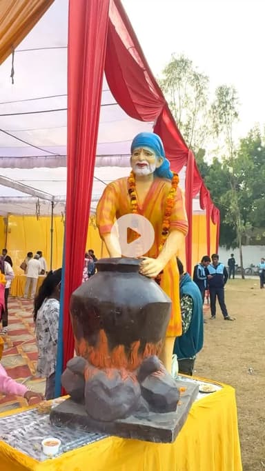 साईं चरण पादुका जिले में आने के अवसर पर भंडारे का आयोजन 🚩#Update  #saibaba #shirdisaibaba