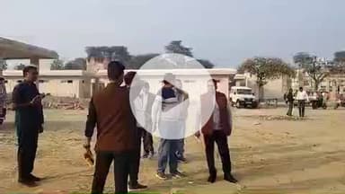 बाह: बटेश्वर में अटल जयंती पर लगने वाले कृषि मेले को लेकर अधिकारियों ने किया स्थल निरीक्षण