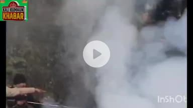 लोहाघाट में बिजली के पोल से निकली चिंगारी से घास ले जा रहे ट्रक में लगी भीषण आग फायर टीम ने मुश्किल से पाया काबू