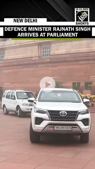 Parliament Winter Session: Defence Minister Rajnath Singh arrives at Parliament #share #follow #like