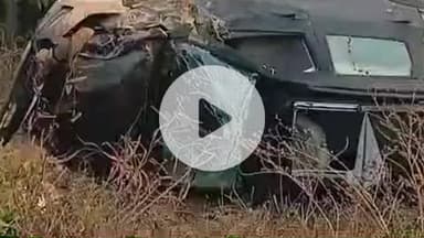 पंचकूला: बागवाली गांव के पास सड़क हादसा, कार बुरी तरह क्षतिग्रस्त