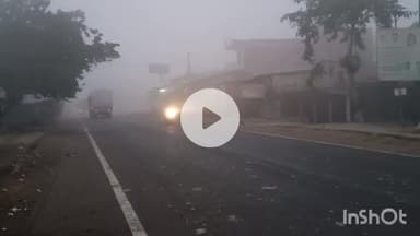 तिलोई: जायस में कोहरे ने धीमी की वाहनों की रफ्तार