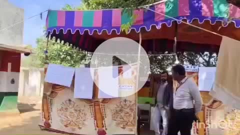 బల్మూర్: మహదేవ్ పూర్ గ్రామంలో టెంట్ లోనే పోలింగ్ కేంద్రం