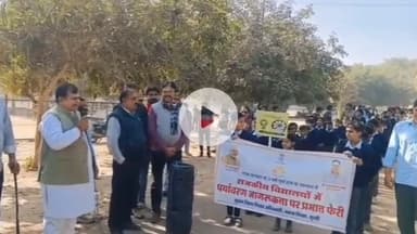 हिण्डोली: राज्य सरकार के दो वर्ष: रैली निकालकर दिया पर्यावरण बचाने का संदेश