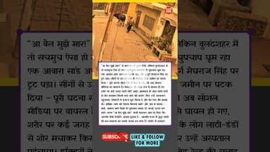 “आ सांड मुझे मार!” चुपचाप जा रहा था, uncle ने छेड़ा...#viralreels #kesrinews #trendingnow #breaking