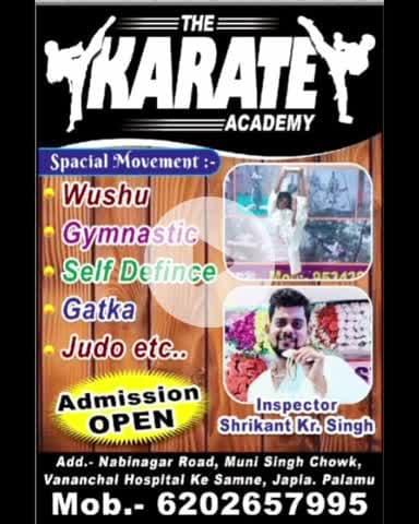 the Karate academy japla palamu hussainabad self defence 🥋 ab aapke Sahar me
