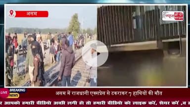 असम में बड़ा ट्रेन हादसा: राजधानी एक्सप्रेस की टक्कर से सात हाथियों की मौत, एक घायल, पांच डिब्बे पटरी से उतरे