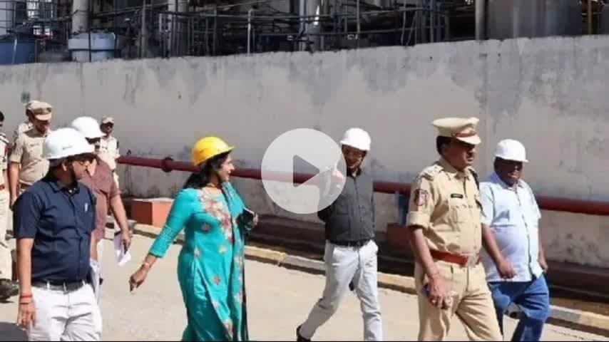హత్నూర: బోర్పట్ల అరబిందో ఫార్మా లో మాక్ డ్రిల్ ఏర్పాట్లను పరిశీలించిన అధికారులు