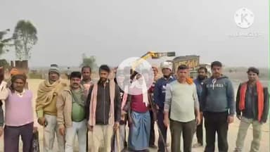 चेनारी: मुआवजा नहीं मिलने पर किसानों ने एक्सप्रेसवे में हो रहे कार्य को रोका