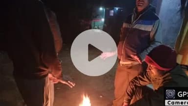 रहुई: रहुई में ठंड से राहत के लिए दो स्थानों पर अलाव की व्यवस्था की गई