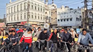 भीलवाड़ा: फिट इंडिया–फिट भीलवाड़ा अभियान के अंतर्गत 'संडे ऑन साइकिल' थीम पर कलेक्ट्रेट कार्यालय से निकली साइकिल रैली