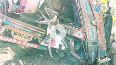 रैपुरा: कोहरे में नीलगाय बनी हादसे का कारण, जटेरा घाट पर धान से भरा ट्रक पलटा, जिम्मेदारी पर सवाल