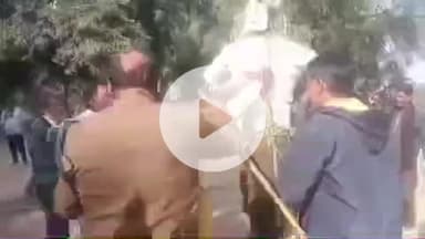 गाडरवारा: मध्य प्रदेश किसानसभा ने मध्य प्रदेश सरकार का पुतला दहन कर जताया विरोध, मौके पर पहुंची पुलिस