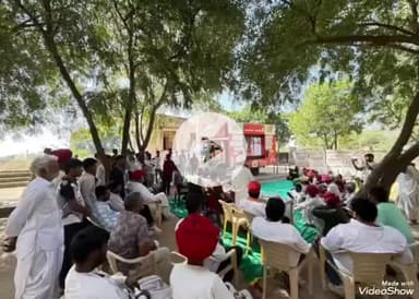 आहोर: आहोर में पहुंचने पर विकास रथ का स्वागत किया गया, विधायक ने किया संबोधन