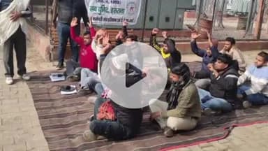 पानीपत: इसराना में हरियाणा पावर कॉर्पोरेशन के कर्मचारियों की हड़ताल, ऑनलाइन तबादला नीति का विरोध