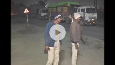 नबीनगर: ओवरलोडिंग पर पुलिस ने किया सर्जिकल स्ट्राइक, मेह से राख लदे 4 हाईवा ट्रक ज़ब्त, ₹2 लाख 10 हजार का भारी जुर्माना