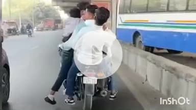 हापुड़: पिलखुवा एलिवेटेड रोड के नीचे बाइक पर पांच युवाओं का सफर करते वीडियो हुआ वायरल, यातायात पुलिस ने किया ₹31 हजार का चालान