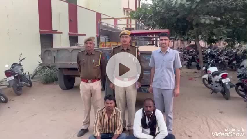 भीनमाल: आलडी और रोपसी नदी से अवैध बजरी खनन पर पुलिस ने की कार्रवाई, तीन ट्रैक्टर-ट्रॉली जब्त कर तीन आरोपियों को पकड़ा
