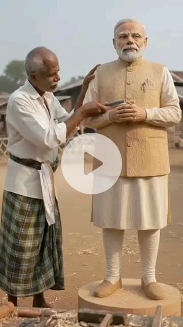 विश्व के सबसे चर्चित और विश्व लीडर भारत के पीएम श्री मोदी जी का अनोखा मूर्ति और मूर्तिकार | |