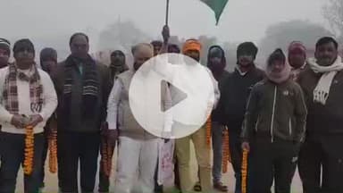 कोईलवर: कोईलवर सिक्स लेन पुल के समीप पंचायती राज मंत्री दीपक प्रकाश का जोरदार स्वागत किया गया