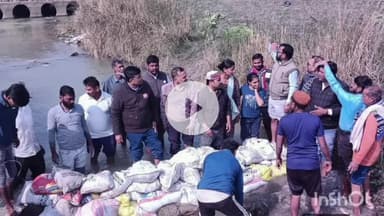 सिहावल: सीधी जिले के विभिन्न स्थानों पर जल संचय का कार्य जारी, बोरी बंधान का कार्य भी हुआ