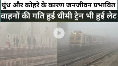 धुंध और कोहरे के कारण रेल यातायात भी हुआ प्रभावित लगातार ट्रैन हो रही लेट @dainikjagruk