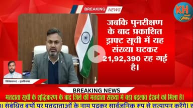 कुशीनगर में SIR ड्राफ्ट इलेक्टोरल रोल जारी, 5.02 लाख नाम हटे,  #latestnews #kushinagar #vivekanand