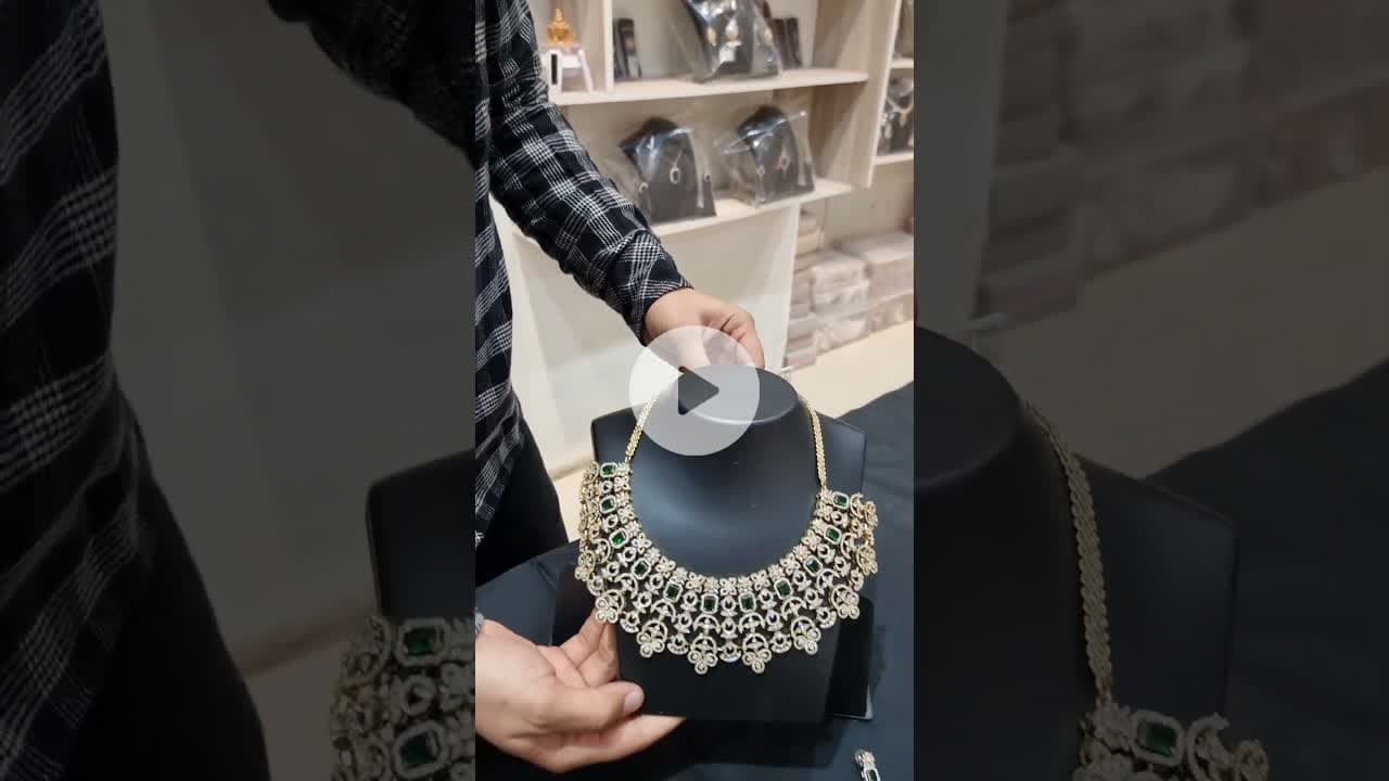Premium Semi Bridal Necklace in Mirzapur at Kundan's Fashion Jewellery #bridaljewellery #bridalset