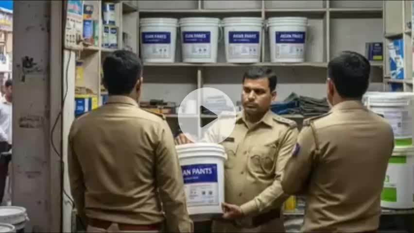 पिल्लूखेड़ा: पिल्लूखेड़ा में पेंट की दुकान से 5 बाल्टी नकली पेंट पकड़ा गया