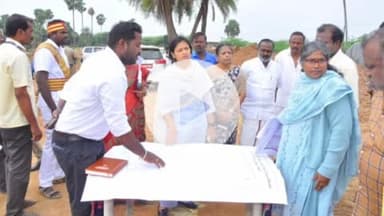 நெமிலி: பனப்பாக்கம்பகுதியில் திரவக்கழிவு மேலாண்மை மைய கட்டுமான பணிகளை மாவட்ட ஆட்சியர் சந்திரகலா ஆய்வு மேற்கொண்டார்