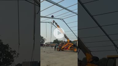 मंत्रियों के कार्यक्रम में किस तरीके से डोम लगते हैं मजदूर #indiangovt