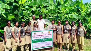 குஜிலியம்பாறை: நாகையகோட்டையில் வேளாண் கல்லூரி மாணவிகளுக்கு பயிற்சி