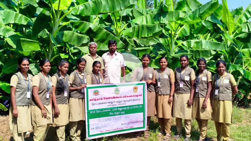 குஜிலியம்பாறை: நாகையகோட்டையில் வேளாண் கல்லூரி மாணவிகளுக்கு பயிற்சி