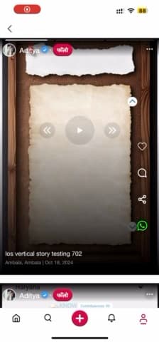 Vertical story testing from ios. Feedback image, video, profile photo