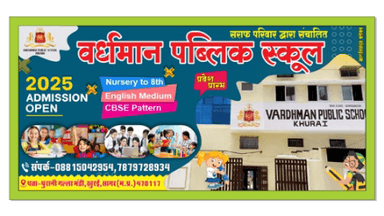 Addmission open vardhman public school khurai