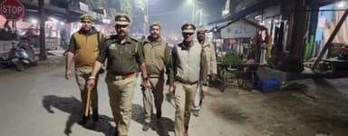 मेजा: सिरसा में पुलिस बल द्वारा पैदल गस्त