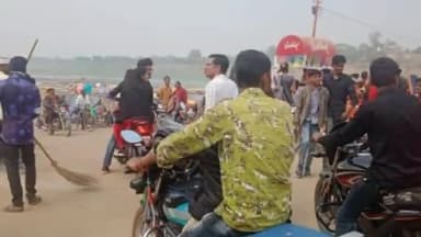 करेली: नगर पालिका और क्षेत्र जनों द्वारा बरमान मेला खत्म होने के पश्चात तट पर चलाया गया सफाई अभियान