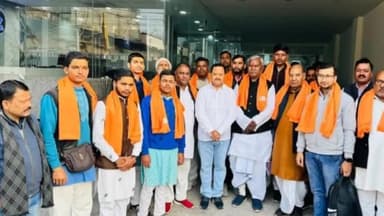 मुशहरी: राम मंदिर में मूर्ति निर्माण हेतु नेपाल से चली शालीग्राम शिला खंड को लेने जाने के लिए जिले में पहुंचे ट्रस्ट के न्यासी